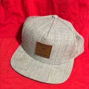 RVCA Heather Gray Cap with Brown Patch